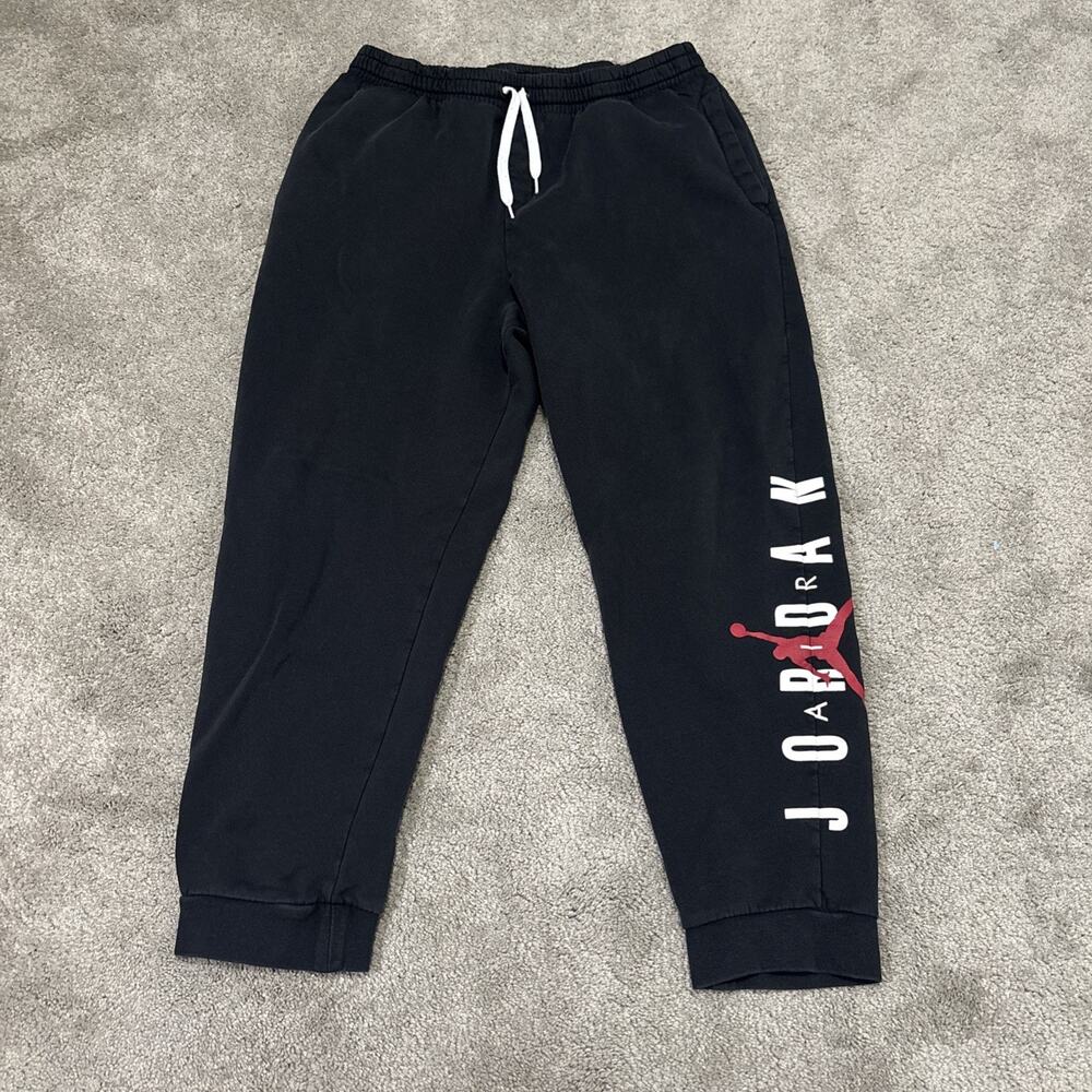 Air Jordan Joggers Mens Size XL Black Drawstring Gym Sweatpants